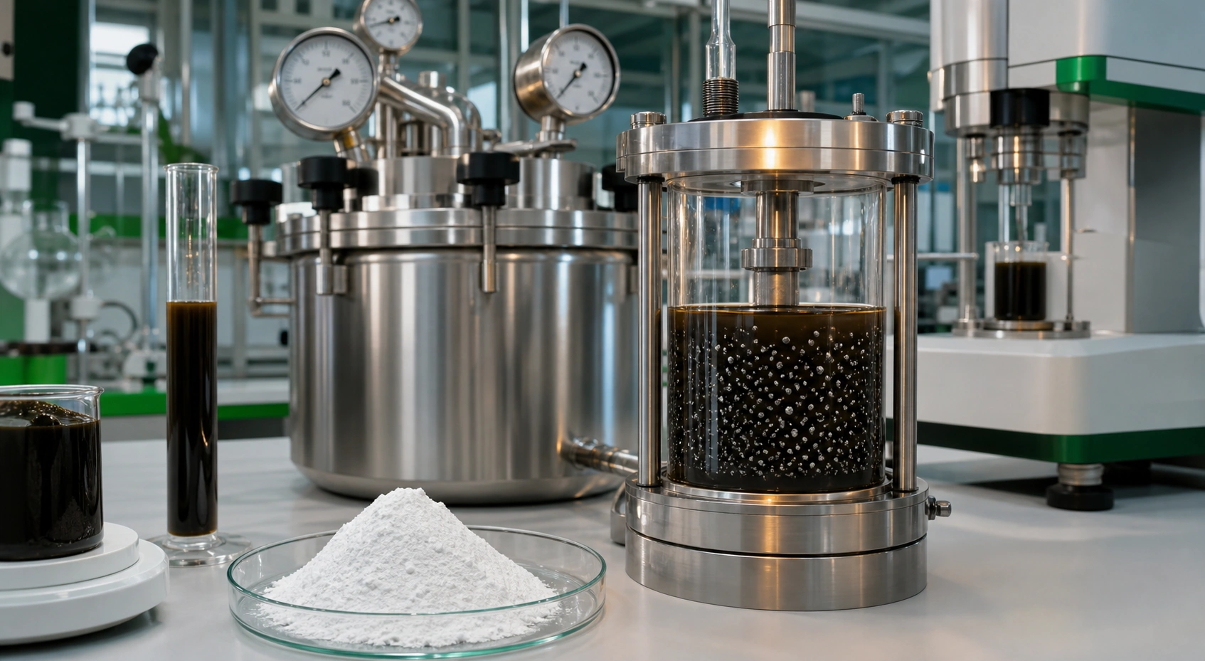 HPHT visual showing organoclay retaining gel structure at high temperature and pressure