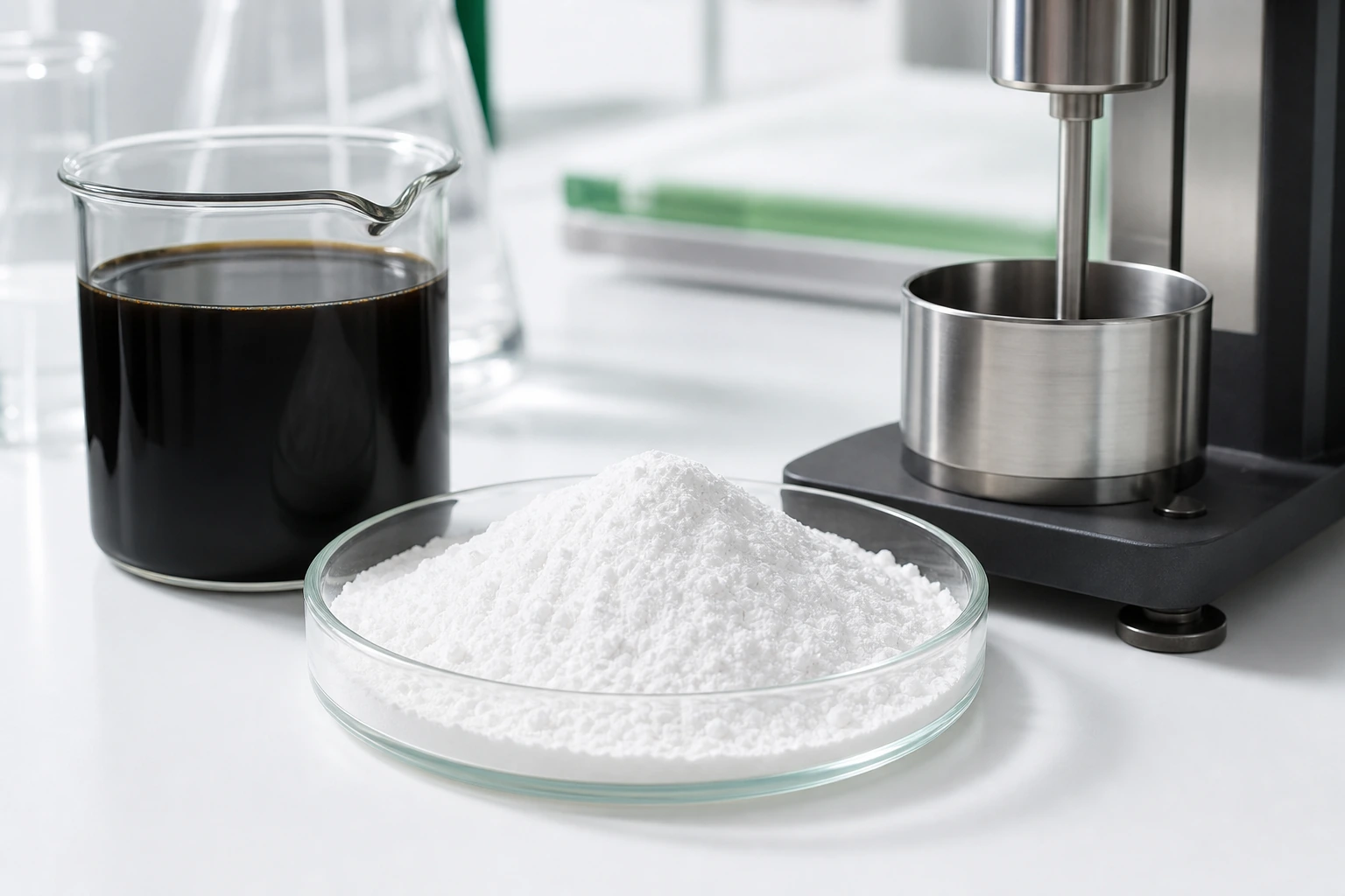 Easy-dispersing organoclay wetting and dispersing in oil-based mud laboratory context