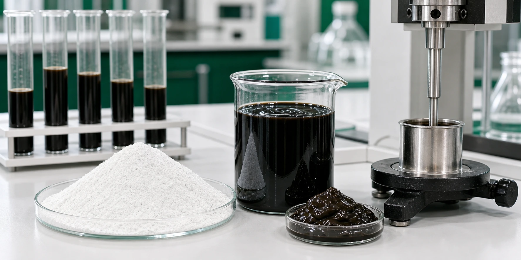 OBM viscosifier organoclay building rheology in oil-based mud laboratory context